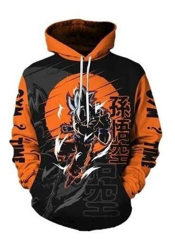 Imagen 2 de 3 de Sudadera Dragon Ball Con Capucha Adulto Moda Anime