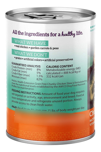 Health Extension Grano Chunky Chicken Stew Enlatado Wet Dog