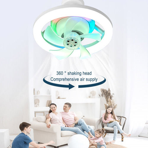 & Ventilador De Cabeça Oscilante Phantom Color E27 Com