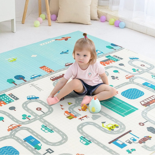 Tapete De Juego Papubaby Plegable Multiusos 150 X 200 Cm Carretera
