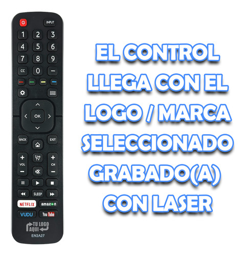Control Hisense Smart Tv En2a27 Netflix Amazon Vudu Mayoreo