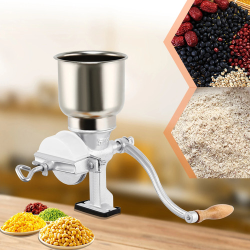 Molino Manual Maíz Granos Con Tolva Y Soporte Sujeción