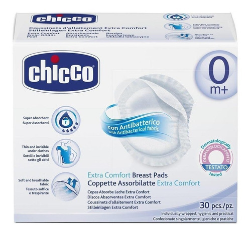 Chicco Discos Absorbentes Antibacterias 30 Piezas