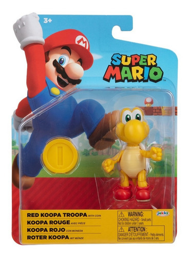 Super Mario Bros Figura Modelo Red Koopa Troopa 10 Cm Altura