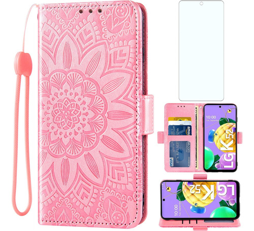 Asuwish Funda Para Teléfono LG Con Protector De Pantalla De