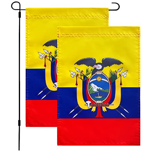Ecuador Garden Flag Ecuadoran Flags Double Sided Outdoo...