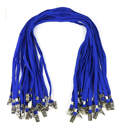 Paquete 25 Cordones Porta Gafetes Credencial Con 2 Clips C/u