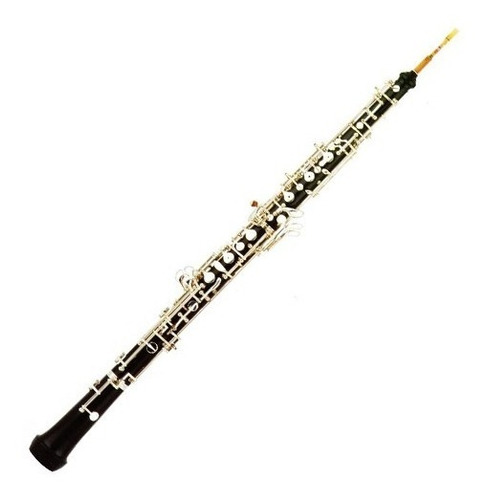 Oboe Baquelita En Do Color Negro Silvertone Madera Slob002