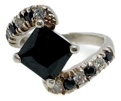 Anillo Torzado Cristales Plata 925 T:13