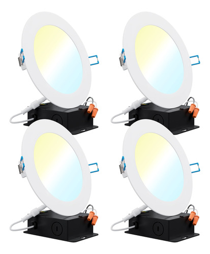 Sunco - Paquete De 4 Luces Led Empotrables Ultrafinas De 6 P