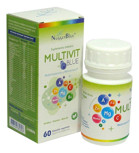 Multivitblue Nuggetblue X60 Cap Multivitaminico Multimineral Sabor Neutro