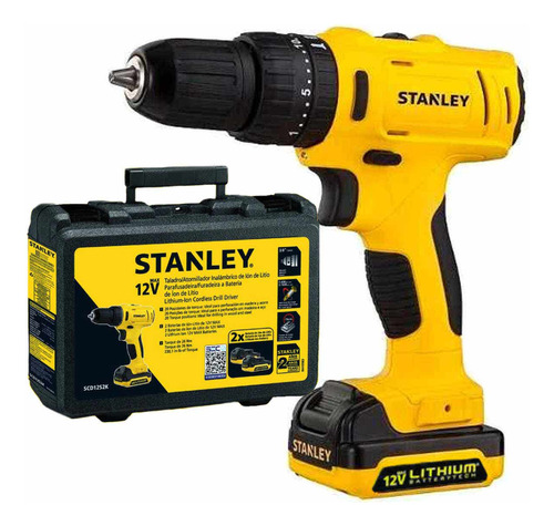 Taladro Atornillador Percutor Inalámbrico Stanley Litio 12v