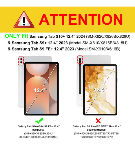 Funda Fintie Para Samsung Galaxy Tab S10+ S9+ S9 Fe+ De 12,4