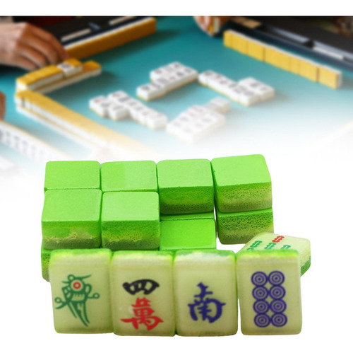 18 Piezas Mini Mahjong Llavero Colgante Clave Colgante Verde