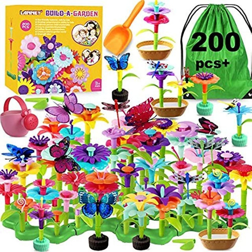 Juguetes De Construcción De Jardín De Flores, Juego De 200 