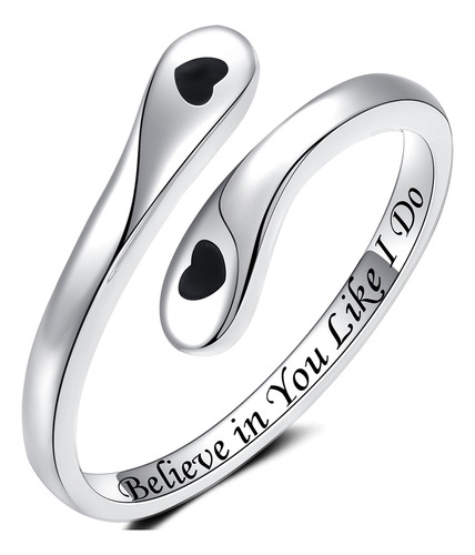 925 Sterling Silver Inspirational Jewelry Rings Adjustable R