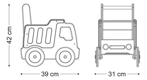 Carro Andador Y Caminador - Juguetero Volcador Construcción