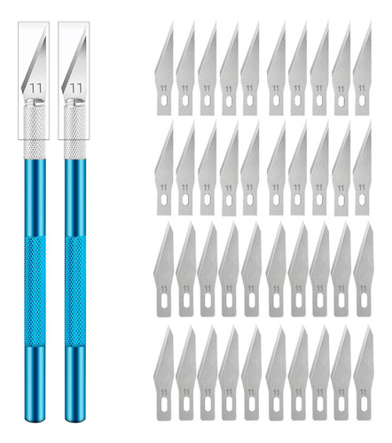 Kit De Cuchillos Metálicos Antideslizantes Para Grabado + 40