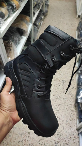 Bota Táctica En Cuero. Bota Policía. Bota Uniforme Militar