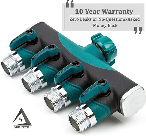 Dbr Tech 4 Way Garden Hose Splitter For Outdoor Lawn And Aa