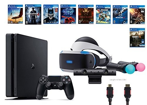 Set De 12 Productos Vr: Consola Ps 4 Slim 500gb Uncharted 4