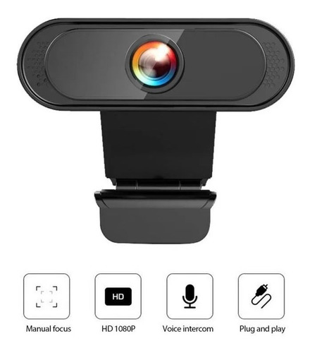 Webcam Full Hd 1080p Usb Mini Com Microfone Para Computador 