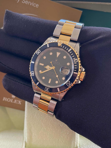 Rolex Submariner Aço E Ouro , Ref 16613 E Mostrador Preto!!!