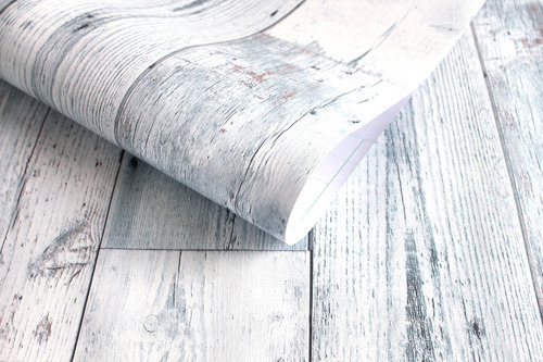 Papel Pintado Autoadhesivo De Vetas De Madera 6m X 45 Cm