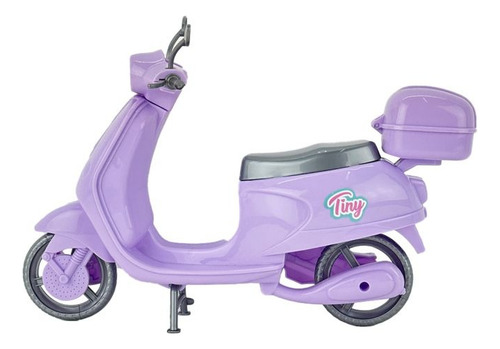 Muñeca Articulada Con Moto Rosa Grande Vehiculo