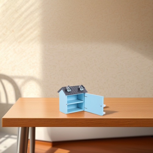 Adorno De Casa Pequeña Modelo Casa Miniatura De Madera Tiny