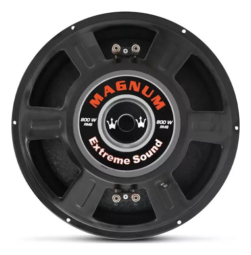 Alto Falante Magnum Sub 300w Rms Rex 12 4 Ou 4+4 Ohms Cor Preto