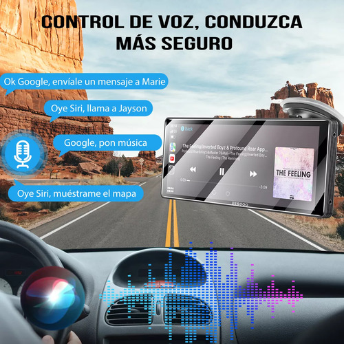 Reproductor Multimedia Inalámbrico Hysmart Car Play Car De 10 Pulgadas + Cámara De Marcha Atrás