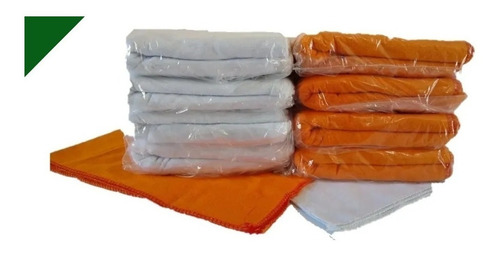 Imagem 1 de 1 de Flanela Limpeza Laranja Ou Branca 28x38 Cm - Atacado 96 Un
