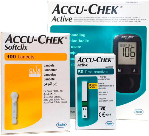 Glucometro Accu Chek +100 Lancetas +50 Tiras + Envio Gratis