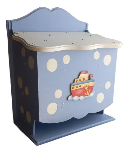Porta´pañales De Madera Pintada (Usado)