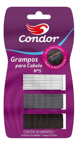 Grampo Decorado Condor N. 5 Ref. 8544 C/ 30un