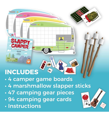 Mindware Slappy Camper Strategy Game - Piensa Rápido Y Llena