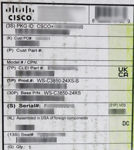 Switch Cisco Catalyst Ws-c3850-24xs-s
