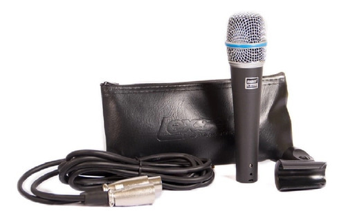 Microfone Lexsen Lm B57a Dinâmico Supercardioide Com Cor Cinza-escuro