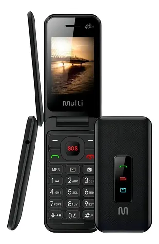 Celular Flip Vita 4g Dual Chip Mp3 Preto Multi - P9227