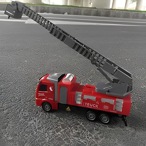 Set 3x Camiones Bomberos Rescate Extensible Niños Juguete