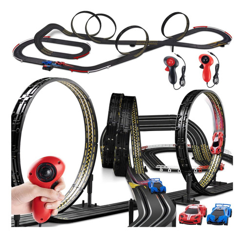 Pista De Carreras Cusocue 11,13 M Con 2 Coches Led