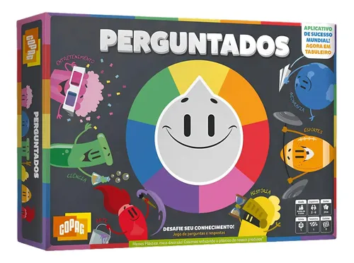 Jogo De Tabuleiro Perguntados Com 204 Cartas Copag Educativo