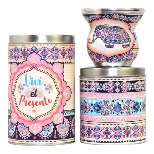 Imagen 2 de 6 de Set Matero Regalo Yerbera Azucarera Mate Madu Kit Matero