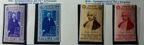 4 Estampillas Italia 1934 Sw 445 /46  - 457/8 -