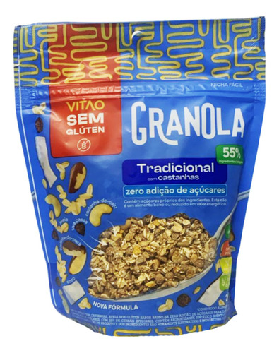 Granola Integral C/ Castanhas Zero Açúcar 250g Vitao