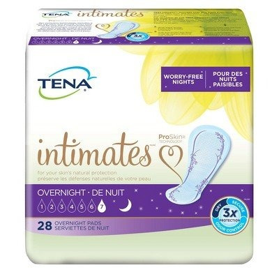 Tena Incontinencia Pads, Absorbencia Durante La Noche, 28ct