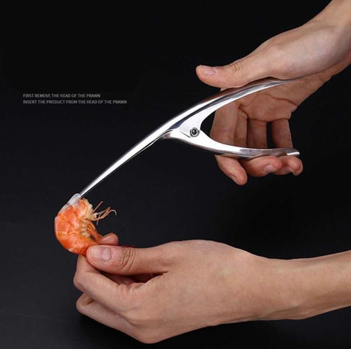 Imagen 4 de 12 de Pinza Para Pelar Camarones De Acero Inoxidable