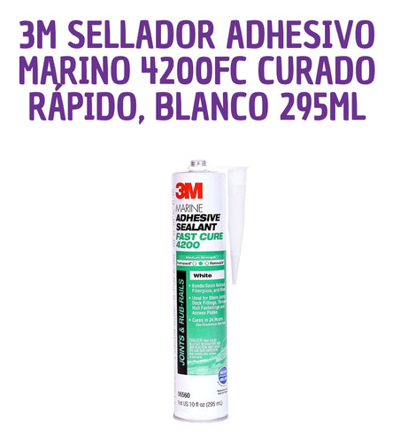 3m Sellador Adhesivo Marino 4200fc Curado Rápido, Blanco 295