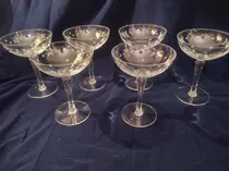 Comprar Copas Vinos Espumantes Cristal Checo Tallado Por 6 Unidades 